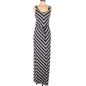 Caslon Herringbone Chevron Print Maxi Dress